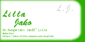 lilla jako business card